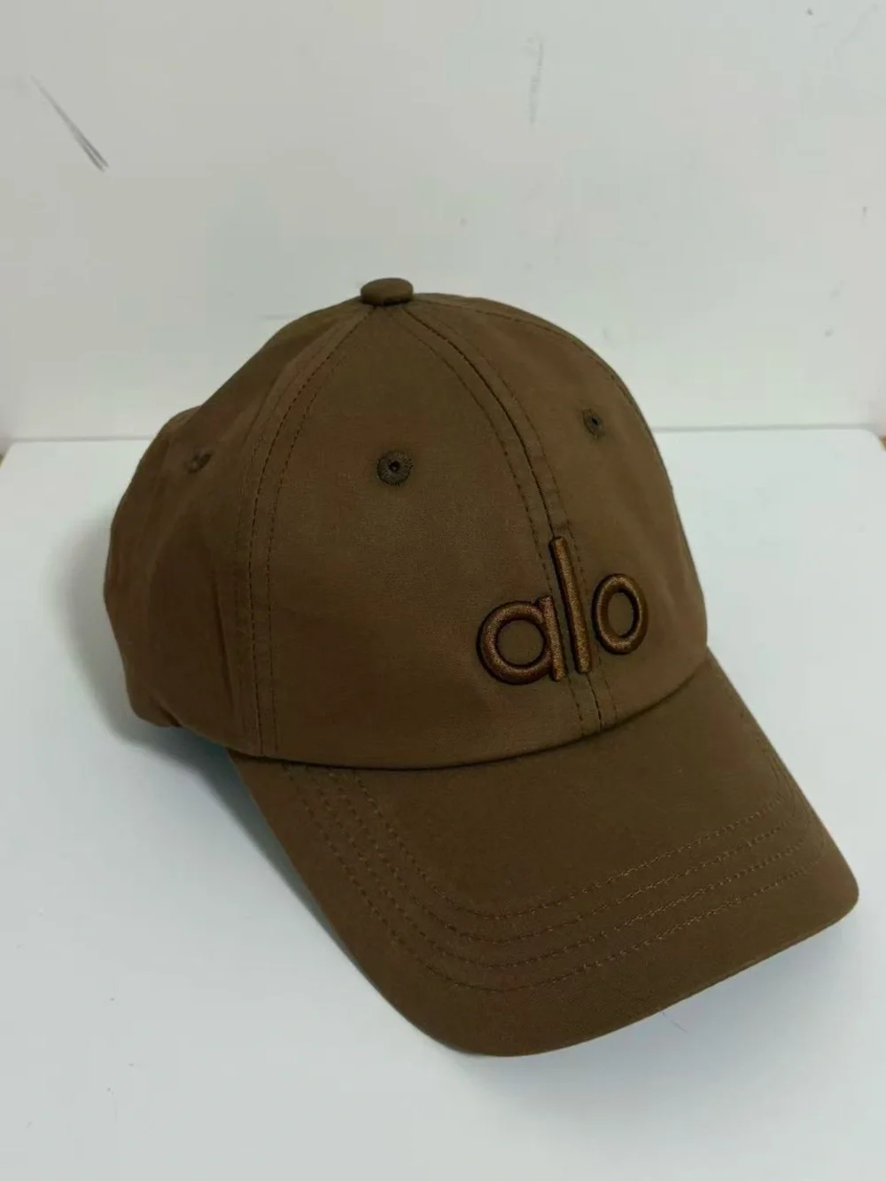 ALO Yoga Brown Embroidered Logo Baseball Cap